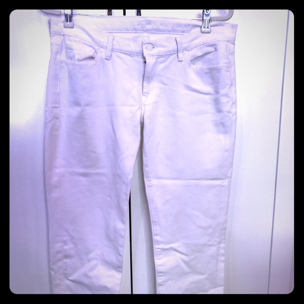 WHITE 7 for All Man Kind STRAIGHT LEG JEANS